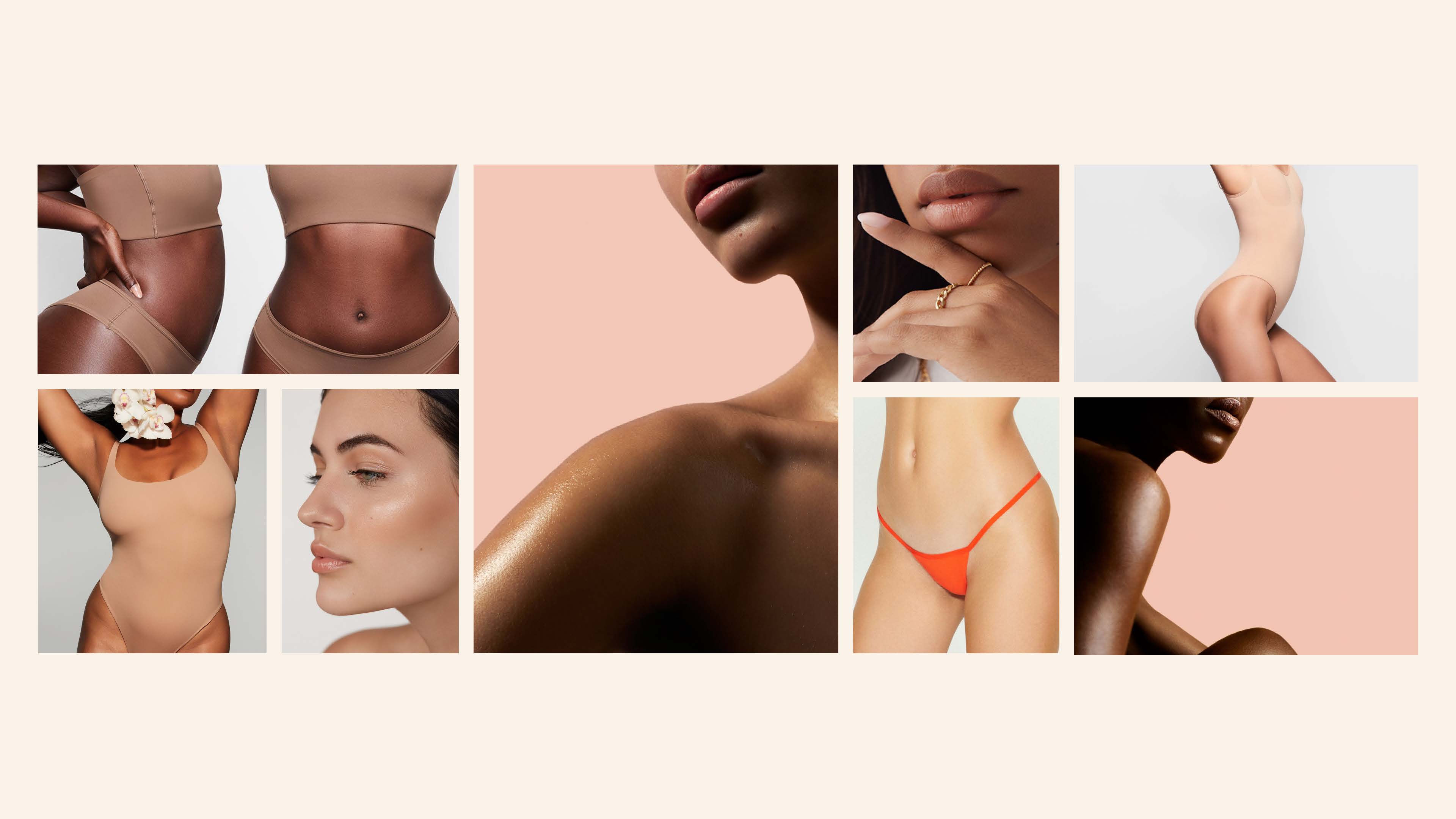 many close ups and croppings of female figures